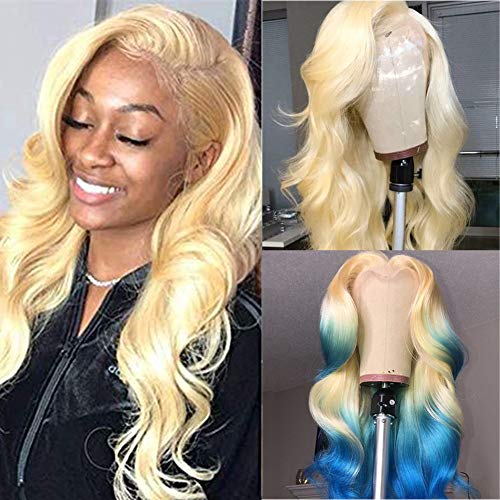Product Cover Mydiva 613 Lace Front Wigs Human Hair Blonde Wig Body Wave Pre-Plucked Hairline with Baby Hair 150% Density Human Hair Wigs 13x4 Lace Front Wig (24 inches, 613)