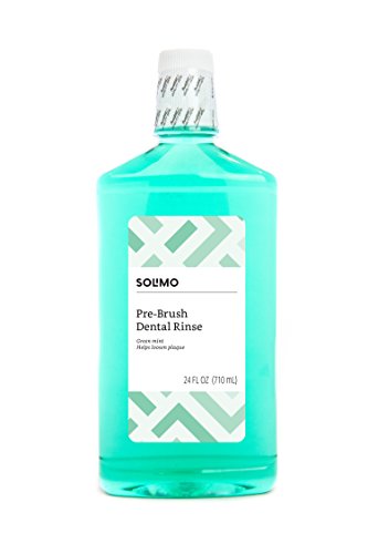 Product Cover Amazon Brand - Solimo Pre-Brush Dental Rinse, Green Mint, 24 Fluid Ounces