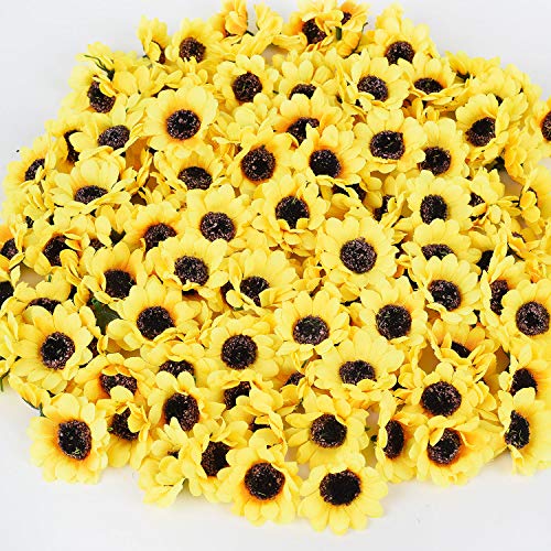 Product Cover DearHouse 150 Pcs Artificial Silk Sunflower Heads, Fake Sunflower 1.8