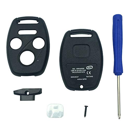 Product Cover Replacement Key Fob Shell Case Fit for Honda Accord Civic Ex Pilot Cr-v Ridgeline Keyless Entry Remote Key Housing