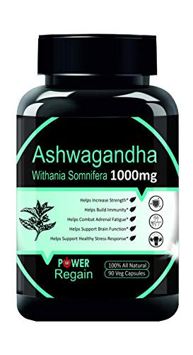 Product Cover Power Regain- 100% Natural Ashwagandha Root Extract 1000 mg - 90 veg Capsules
