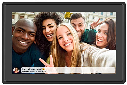 Product Cover Feelcare 10 Inch 16GB Smart WiFi Digital Picture Frame, Send Photos or Small Videos from Anywhere, Touch Screen, 800x1280 IPS LCD Panel, Wall-Mountable, Portrait and Landscape(Black)