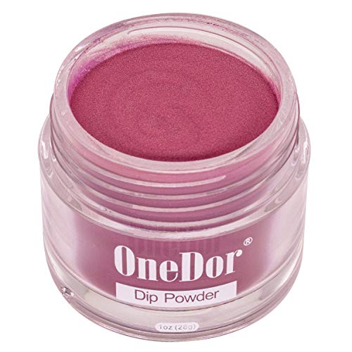 Product Cover OneDor Nail Dip Dipping Powder - Acrylic Color Pigment Powders Pro Collection System, 1 Oz. (02 - Burgundy)