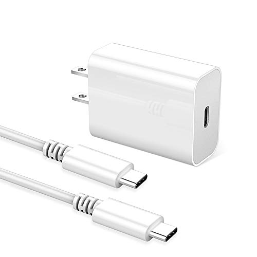 Product Cover Huntkey USB C Charger, 18W 9V/2A 5V/3A Power Adapter, PD3.0 Fast Type C Wall Chargers for Samsung Note10/S10/A8s/S/Note 9/S9/S9+/Note 8/S8/S8+, Pixel 3, iPad Pro 11