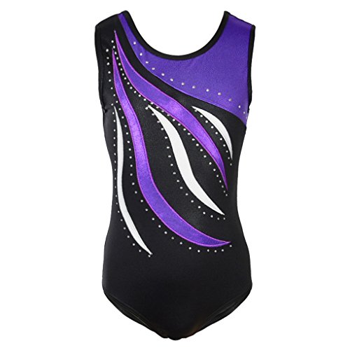 Product Cover Shiny Waves Metallic Athletic Dance Gymnastics Leotard Bodysuit Outfit for Girls