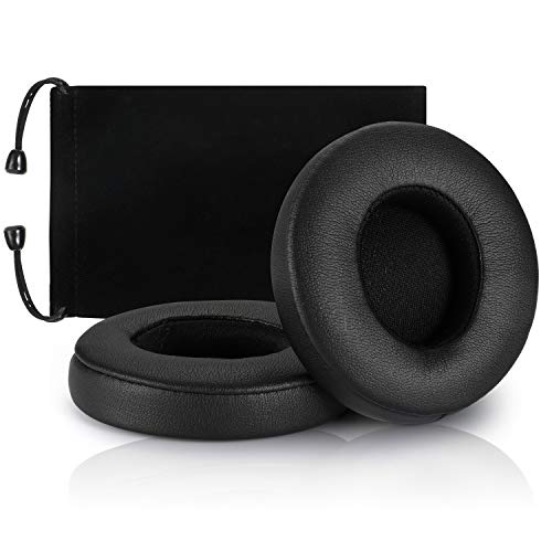 Product Cover Beats Solo 2 3 Earpad Replacement,Cypher.V Ear Cushion Pads Compatible with Solo 2.0 3.0 Wireless Headphones by Dr. DRE 1 Pair (Black)