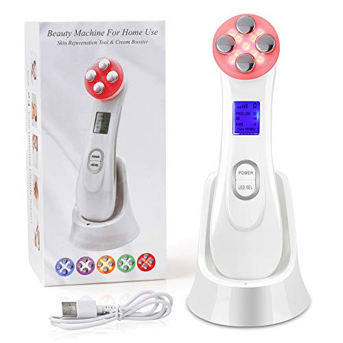 Product Cover Face Care EMS Beauty Machine for Facial Skin Lifting Tighten Fine Lines Wrinkle Acne Remove (White)