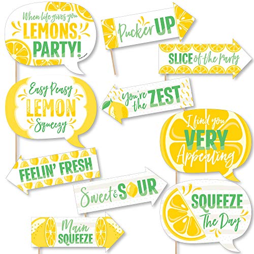 Product Cover Big Dot of Happiness Funny So Fresh - Lemon - Citrus Lemonade Party Photo Booth Props Kit - 10 Piece
