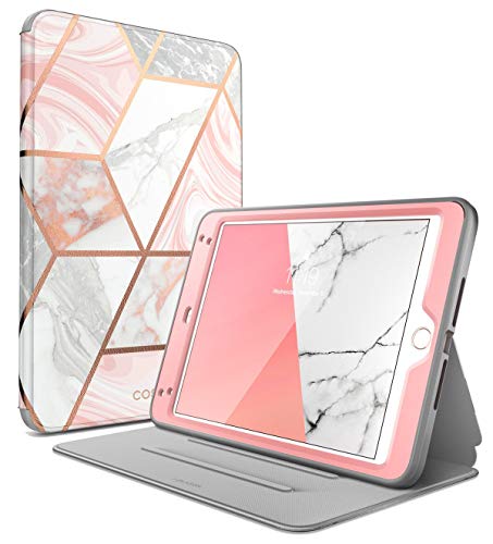 Product Cover i-Blason Cosmo Case for iPad Mini 5 2019 / iPad Mini 4, [Built-in Screen Protector] Full-Body Folding Stand Protective Case Cover with Auto Sleep/Wake, Marble, 7.9