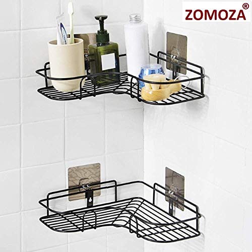 Product Cover ZOMOZA Wrought Iron Kitchen Tripod Bathroom Corner Storage Shelves and Racks (Multicolour, 36x26.7x6 cm)