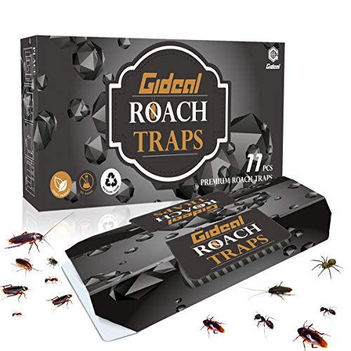 Product Cover Gideal 11 Pack Cockroach Traps with Bait, Sticky Paper Premium Glue Trap | Eco-Friendly | Spiders Ants Roach Killer
