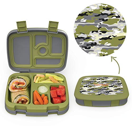 Product Cover Bentgo Kids Prints (Camouflage) - Leak-Proof, 5-Compartment Bento-Style Kids Lunch Box - Ideal Portion Sizes for Ages 3 to 7 - BPA-Free and Food-Safe Materials