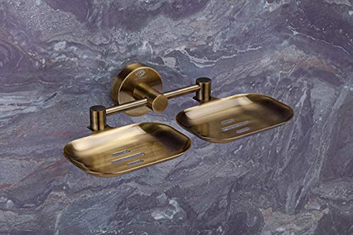 Product Cover U-S-F BATH ACCESSORIES Puma 304 Stainless Steel Antique Finish Anti Rust, Corrosion-free Double Soap Dish-Bathroom Soap Holder