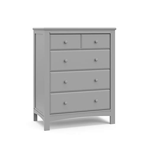 Product Cover Graco Benton 4 Drawer Dresser (Pebble Gray) - Easy New Assembly Process, Universal Design, Durable Steel Hardware and Euro-Glide Drawers with Safety Stops, Coordinates with Any Nursery