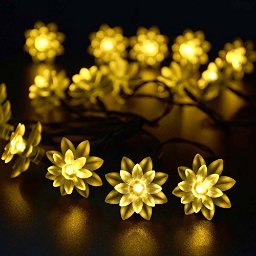 Product Cover SmartDrip Lotus Flower 2.2 Meters 20 Led Flowers String Fairy Light/Battery Operated/Two Lighting Modes (WarmWhite)