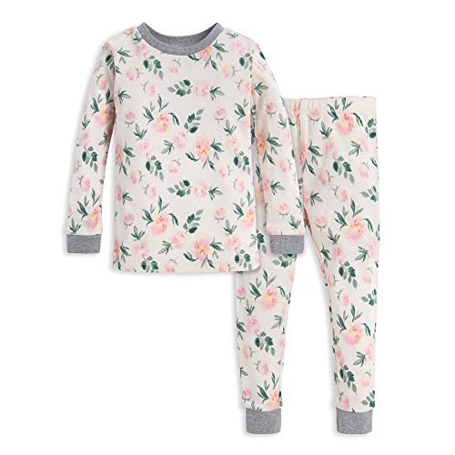 Product Cover Burt's Bees Baby Baby Girls' Pajamas, Tee and Pant 2-Piece PJ Set, 100% Organic Cotton, Autumn Blooms, 3 Toddler