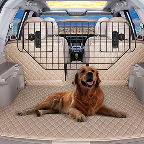 Product Cover VIVOHOME Heavy Duty 35.2-48 Inch Dog Cat Barrier Guard Adjustable Wire Mesh Pet Divider for Cars SUVs Vans Vehicles
