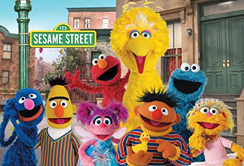 Product Cover ERIC 7x5ft Sesame Street Birthday Photography Backdrops Children First 1st Second 2nd Third Birthday Party Theme Photo Booth Background Baby Shower Banner Decoration Supplies Photo Studio Props LF081