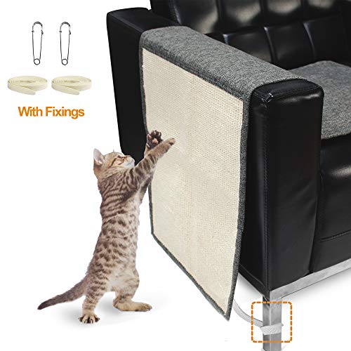 Product Cover Lovinouse Cat Scratching Mat, Sisal Sofa Shield, with Fixings, 2 in 1 Use Cat Scratch Pad and Furniture Protectors, Durable and Washable (Cat Scratching Mat)