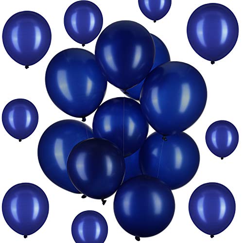 Product Cover Hestya Navy Blue Balloons 100 Pack 12 Inch Latex Party Balloons Navy Blue Balloons Latex Balloons for Weddings, Birthday Party, Bridal Shower, Party Decoration (Navy Blue, 12 Inch)