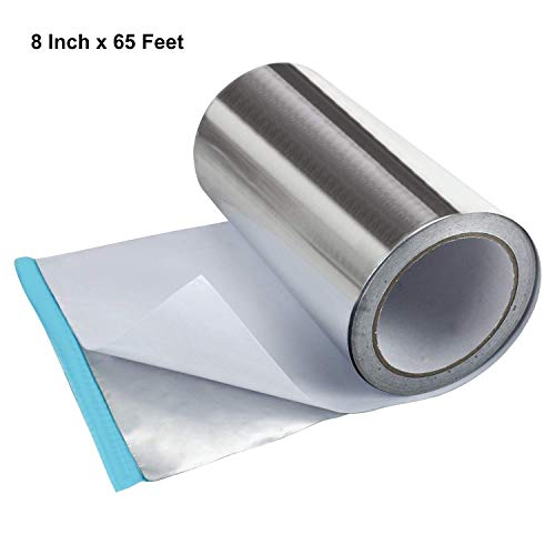 Product Cover Homend Aluminum Foil Tape Multi-Purpose Aluminum Tape, 8 inch x 65 feet Heavy Duty Repair Foil Tape for Ducts, Insulation and More Single Roll