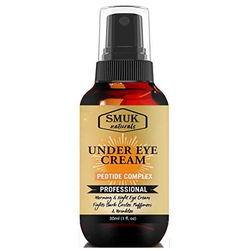 Product Cover SMUK NATURALS Under Eye Cream To Reduce Dark Circles, Puffiness and Wrinkles For Men & Women With Advance Peptides.