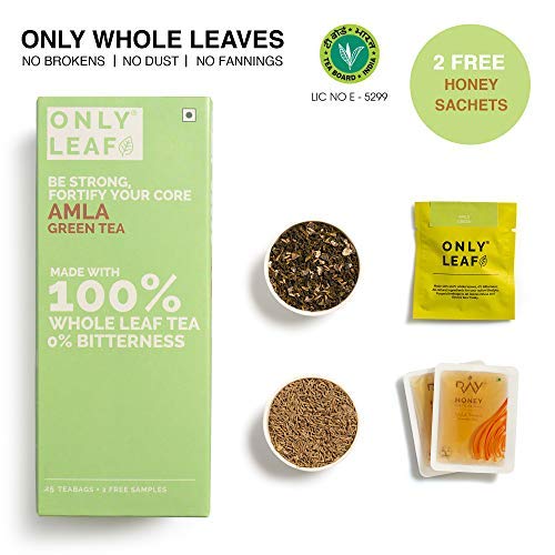 Product Cover Amla Green Tea 27 Tea Bags (25 Tea Bags + 2 Free Exotic Samples + 2 Free Honey Sachets)