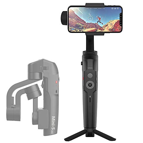 Product Cover Moza Mini-S Folding Handheld 3-Axis Gimbal Stabiliser for iPhone and Android Smartphone (Official UK Stock and Support) with Face Tracking, time-Lapse App Control Vlog Equipment - Black