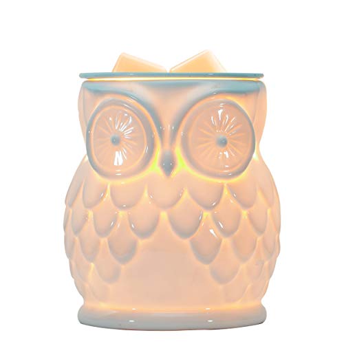 Product Cover Giggle House Ceramic Electric Wax Melt Warmer Candle Waxing Warmer Burner Melt Wax Cube Melter Fragrance Warmer- Ideal Gift for Wedding, Spa and Aromatherapy. (Owl)