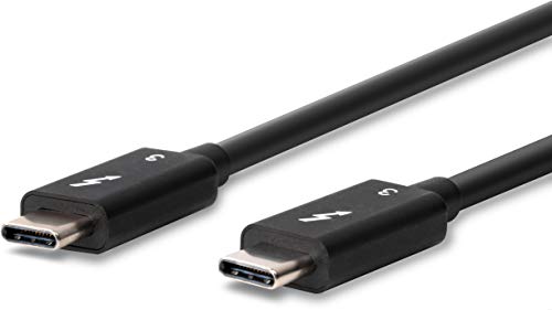 Product Cover Plugable Thunderbolt 3 Cable 40Gbps Supports 100W Charging, 2.6 feet (0.8 Meters), 5A, USB C Compatible (Thunderbolt 3 Certified)