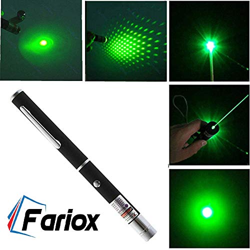 Product Cover Fariox Green Multipurpose Laser Light Disco Pointer Pen Beam with Adjustable Antena Cap to Change Project Design for Presentation