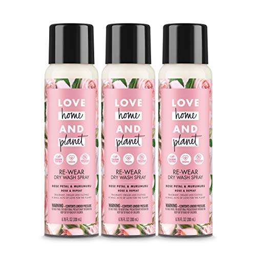 Product Cover Love Home and Planet Dry Wash Spray Rose Petal & Murumuru 6.76 Fl Oz, Pack of 3