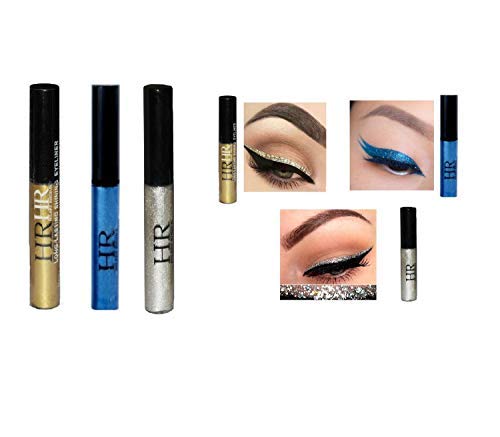 Product Cover Genric HR METALLIC SILVER GOLD BLUE WATERPROOF GLITTER EYE LINER