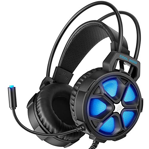 Product Cover EasySMX Gaming Headset Xbox One Headset with Surround Sound Stereo, PS4 Headset with Mic & LED Light, Compatible with PC, Laptop, PS4, Xbox One Controller(Adapter Not Included), Nintendo Switch, Mac