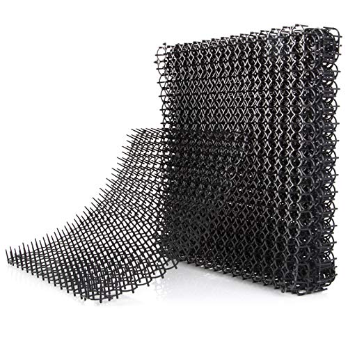 Product Cover Homarden Scat Mat for Cats (Set of 10) 15.1 x 15.1 Inch Square Cat and Dog Digging Deterrent Mats with 1 Inch Plastic Spikes - Outdoor Garden Pest Control