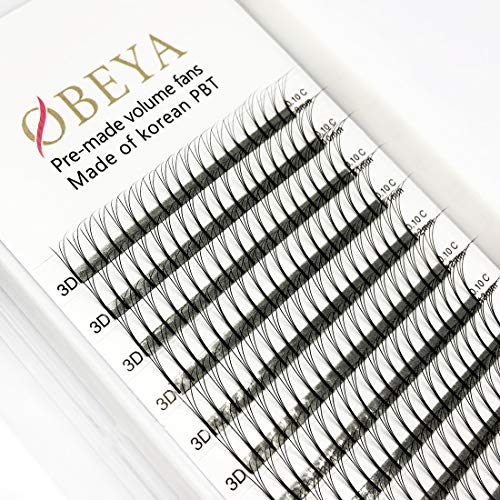 Product Cover Volume Lashes Premade Fans 0.10 C Curl 3D Eyelash Extensions 9-16mm Mixed Length Russian Volume Long Stem Pre-fanned Eye Lash