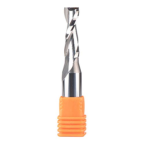 Product Cover SpeTool Spiral Router Bits with UpCut 3/8 inch Cutting Diameter, 1/2 Inch Shank HRC55 Solid Carbide CNC End Mill for Wood Small Cut, Carving