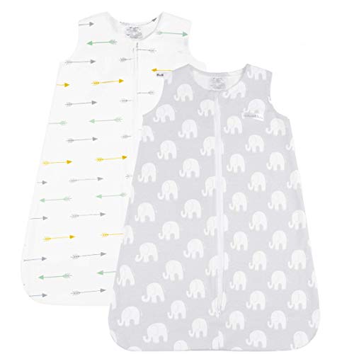 Product Cover BaeBae Goods Sleep Bag Set for Baby Boys & Girls | Wearable Blankets | Baby Sleeping Bag |Elephants Collection (0-6 Months)