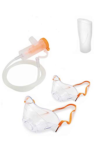 Product Cover Nebulizer Bottle Set, Cool Mist Inhaler Accessories Tubing, Mask Kit,Including Tubing(74 inch), Mask for Kids, Mask for Adult,Mouthpiece,