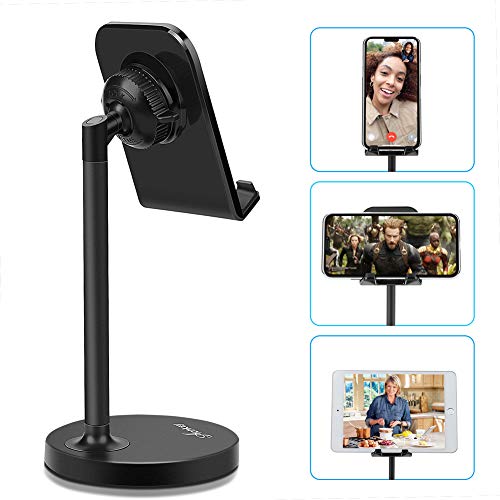 Product Cover AONKEY Adjustable Cell Phone Stand, Desk Cellphone Holder Compatible with iPhone Xs Max XS XR X 6 6S 7 8 Plus, All Android Smartphone & Nintendo Switch & iPad& Other 7