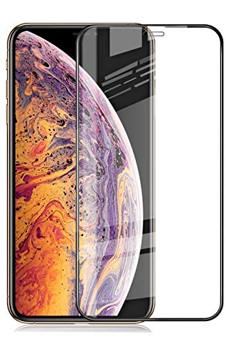 Product Cover Aeidess Tempered Glass for Apple iPhone XR (Black)-Edge to Edge Full Screen Coverage