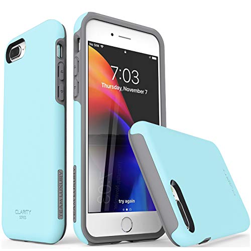 Product Cover TEAM LUXURY iPhone 7 Plus case/iPhone 8 Plus case, [Clarity Series] Blue [G-III] Ultra Defender TPU + PC Shock Absorbent Protective Case - for Apple iPhone 7 Plus & 8 Plus 5.5