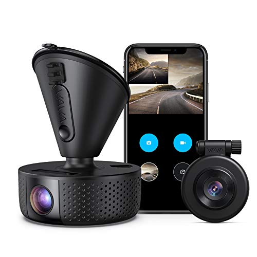 Product Cover Dual Dash Cam, VAVA Dual 1920x1080P FHD Front and Rear Dash Camera (2560x1440P Single Front) for Cars with Wi-Fi, Night Vision, Parking Mode, G-Sensor, WDR, Loop Recording
