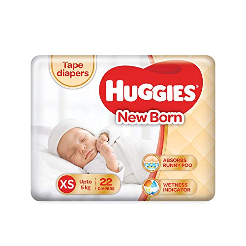 Product Cover Huggies New Born Taped Diapers (22 Counts)