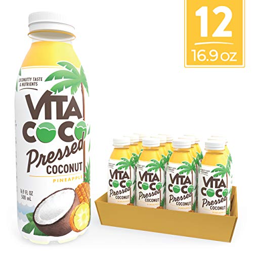 Product Cover Vita Coco Coconut Water, Pressed Coconut Pineapple | Impossible To Hate | Tastes Like Coconut | Naturally Hydrating | Gluten Free | 16.9 oz Slim Bottle (Pack Of 12)