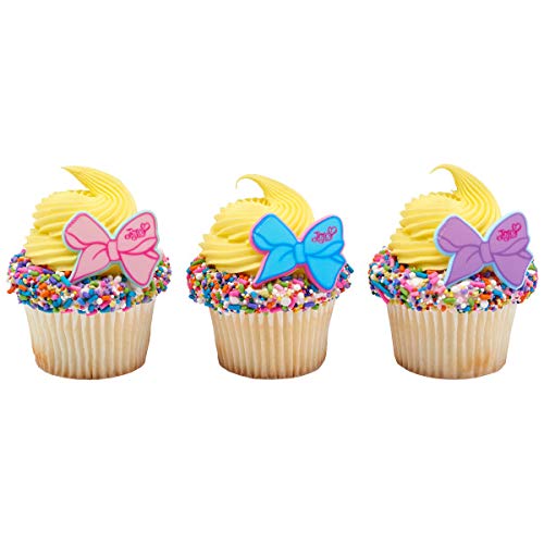 Product Cover 24 JoJo Siwa Cupcake Rings Toppers Party Supplies