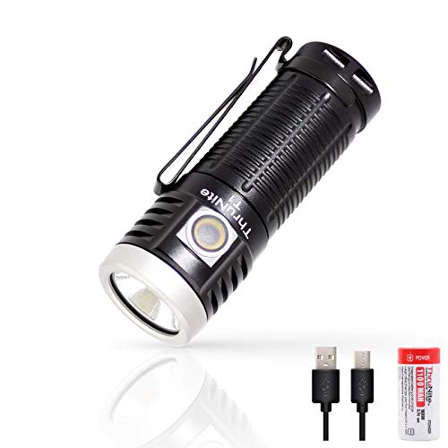 Product Cover ThruNite T1 Magnetic Tailcap Handheld Flashlights, Rechargeable USB EDC Flashlight, Stepless Dimming 1500 lumens Pocket Flashlight, CREE XHP50, 1100mAh Battery Included - NW