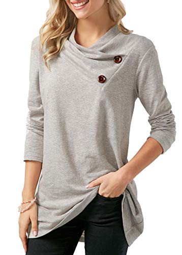 Product Cover FreshTrend Grey Melange Full Sleeve Round Neck Tshirt for Women
