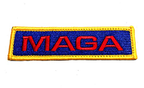 Product Cover Bastion Tactical Combat Badge Military Hook and Loop Badge Embroidered Morale Patch - MAGA (Color)