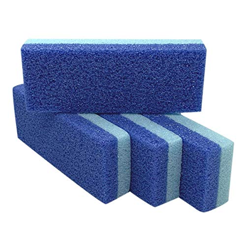 Product Cover Foot Pumice Stone for Feet Hard Skin Callus Remover and Scrubber (Pack of 4) (Blue)